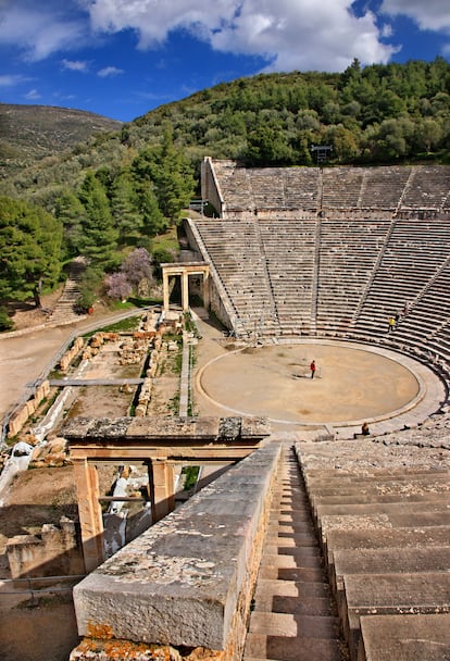 El famoso teatro de Epidauro.