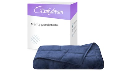 Manta para dormir con peso y equipada con forro polar.