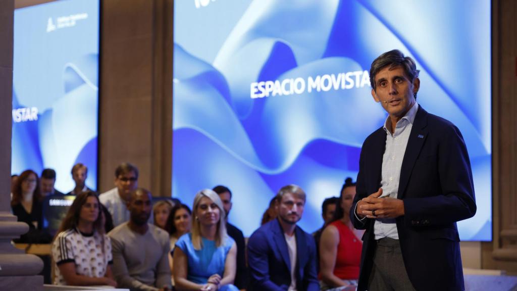 José María Álvarez-Pallete, presidente de Telefónica, en la presentación del nuevo Espacio Movistar en Gran Vía (Madrid) el pasado mes de septiembre.