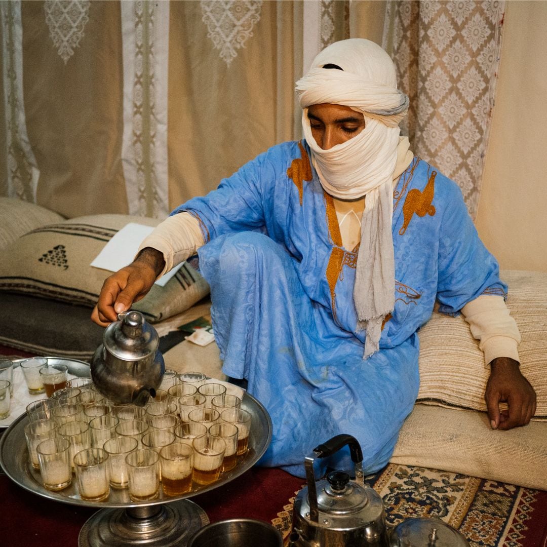 Ceremonia del té, Dakhla, Marruecos