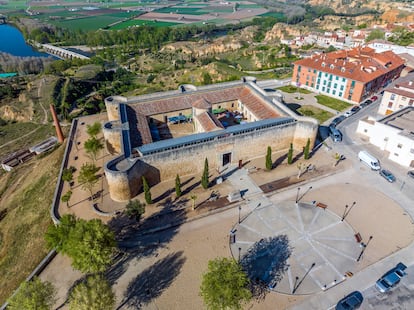 Vista aérea del Alcazar en la ciudad de Zamorana.