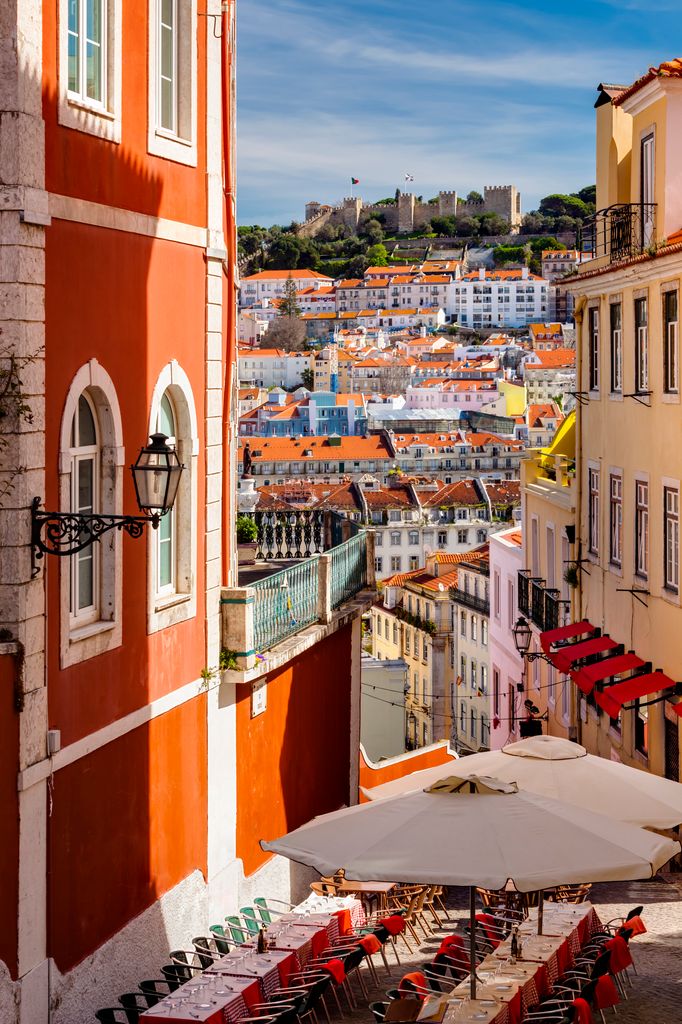 Castillo paisajístico de Lisboa