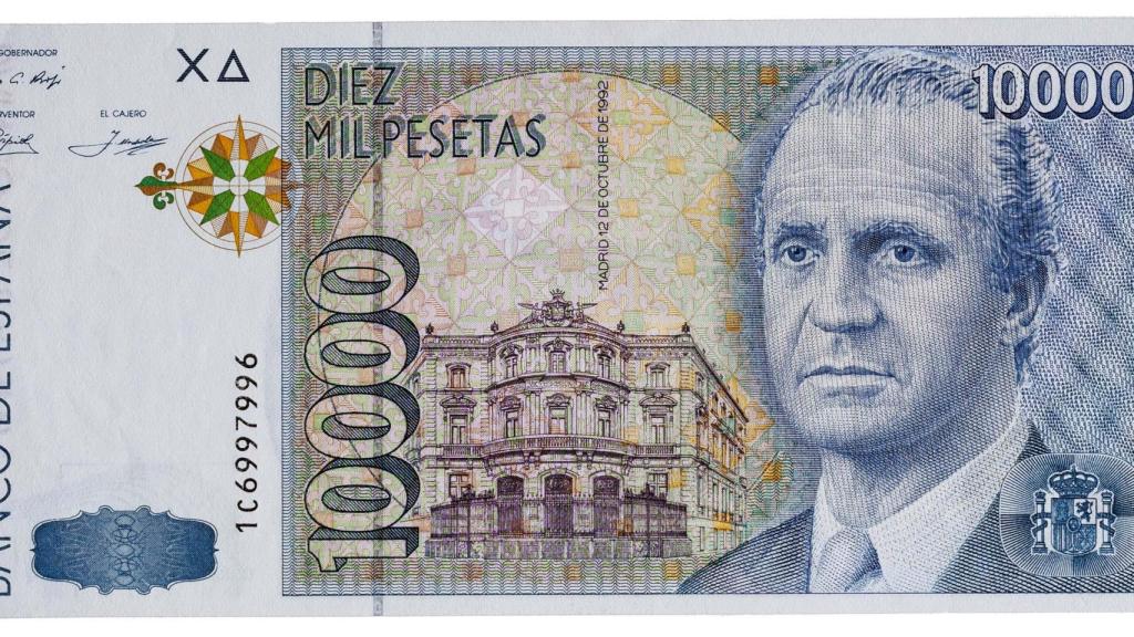 Billete Juan Carlos I de 10.000 pesetas.