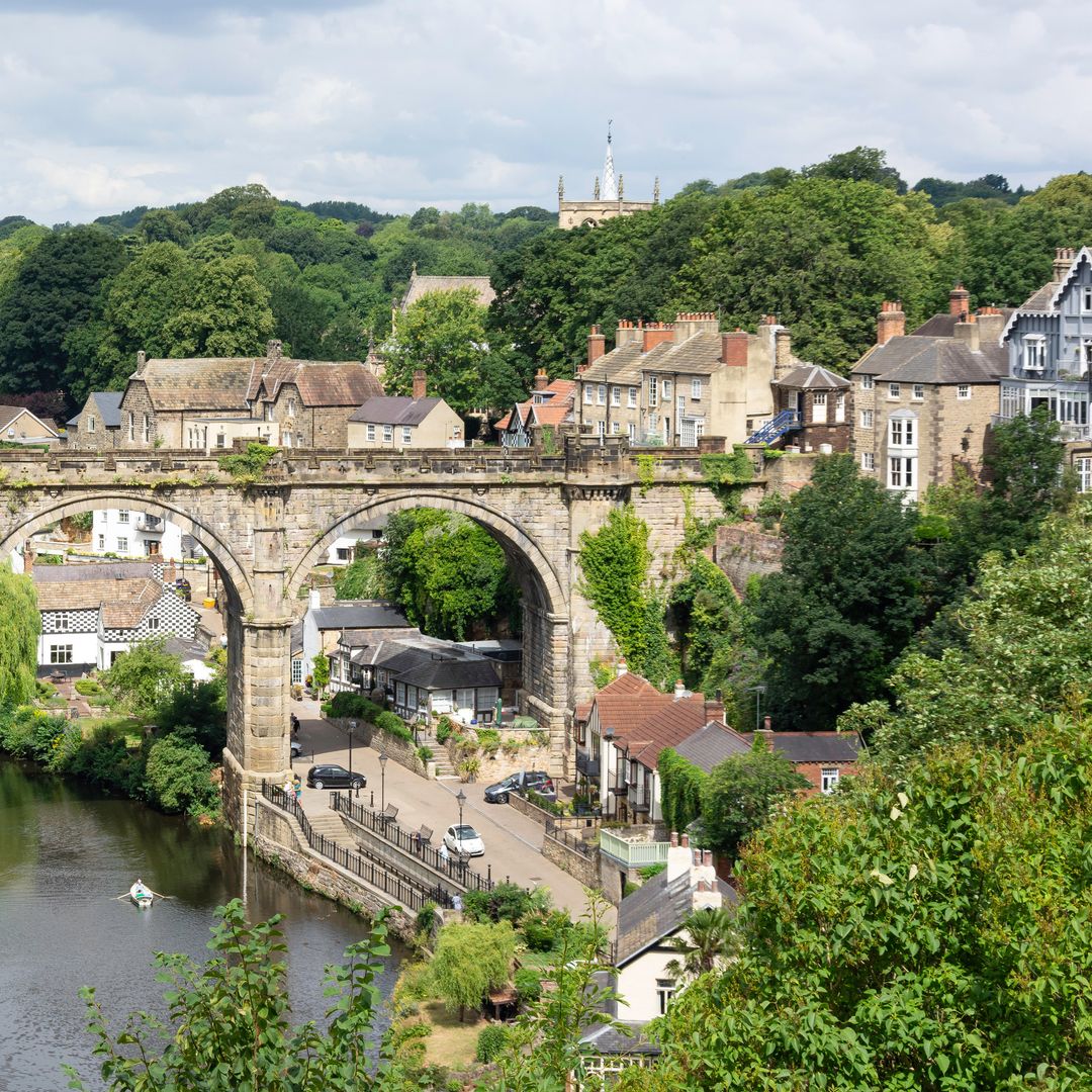 Río Nidd del Château de Knaresborough, Inglaterra