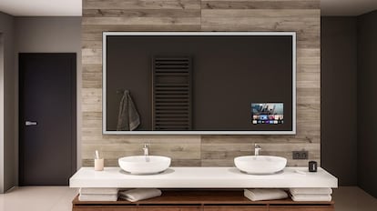 Smart Bath Mirror, que puede estar relacionado con el asistente de voz del Asistente de Google.