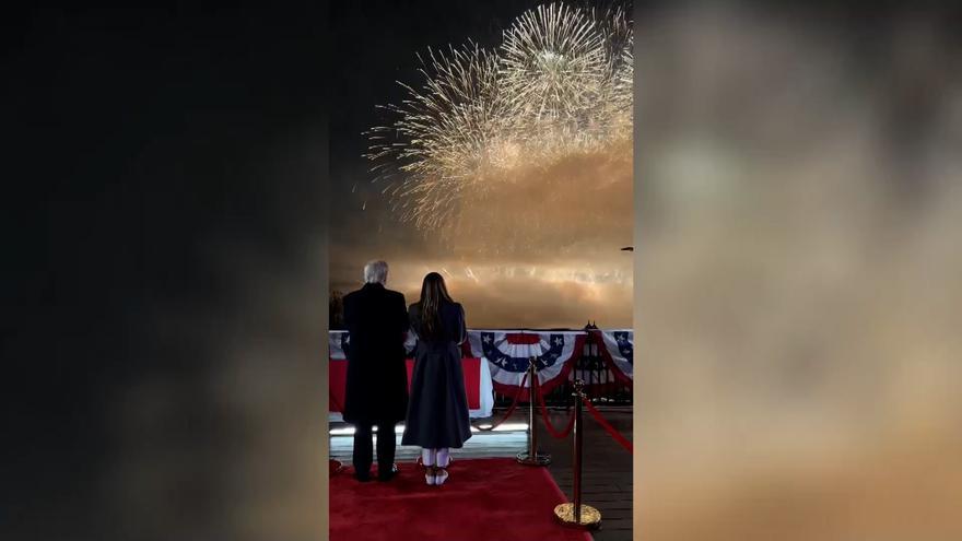 TRUMP PRESIDENTE EEUU | Trump y Melania celebran su regreso a la Casa Blanca con fuegos artificiales en Virginia