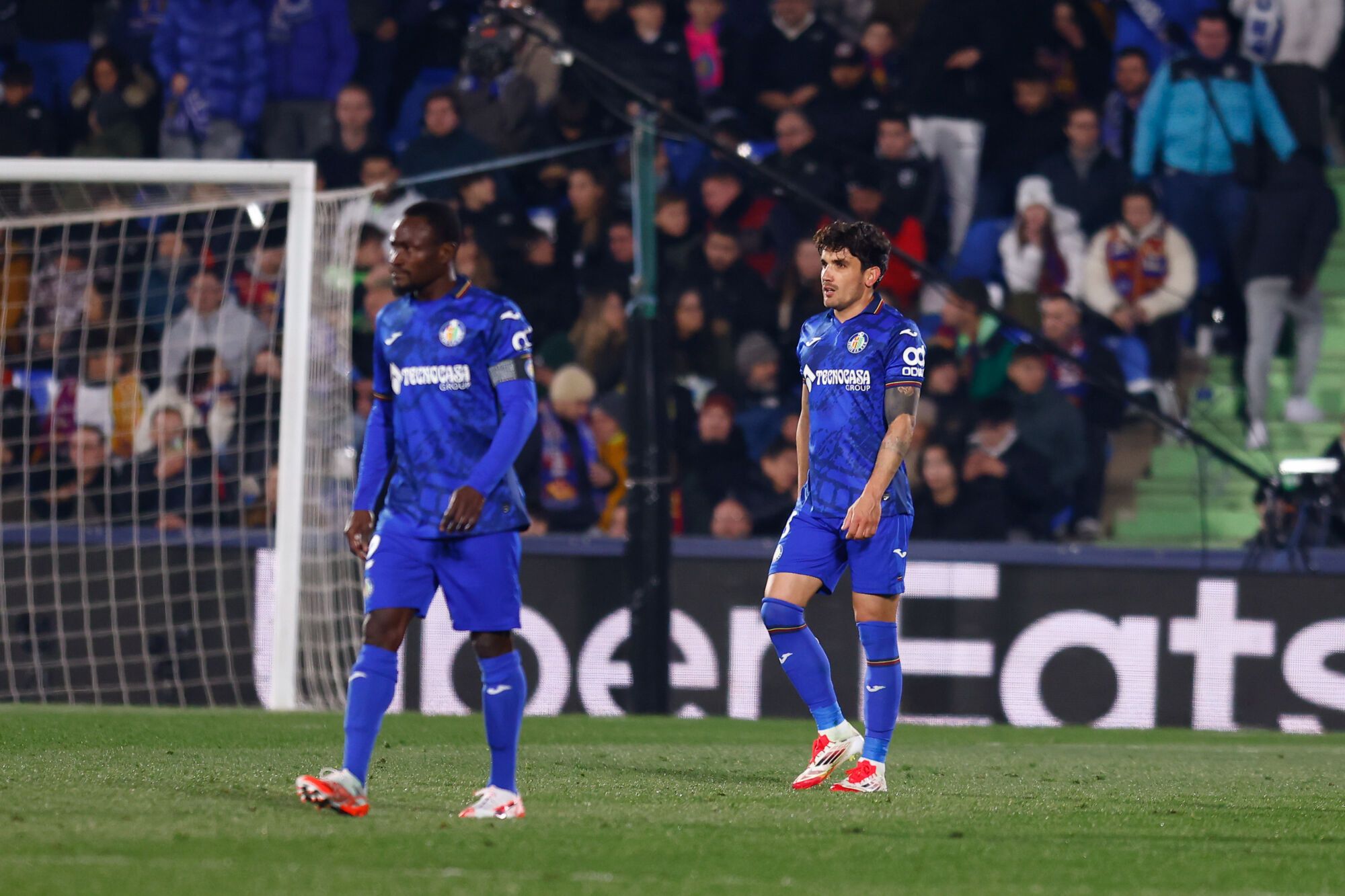 Mauro Arambarri del Getafe CF celebra un gol durante el partido de fútbol de la Liga española, LaLiga EA Sports, disputado entre el Getafe CF y el FC Barcelona en el estadio Coliseum de Getafe el 18 de enero de 2025, en Madrid, España. AFP7 18/01/2025 SÓLO PARA USO EN ESPAÑA. Dennis Agyeman / AFP7 / Europa Press;2025;ESPAÑA;DEPORTE;ZSPORT;FÚTBOL;ZSOCCER;Getafe CF v FC Barcelona - LaLiga EA Sports;