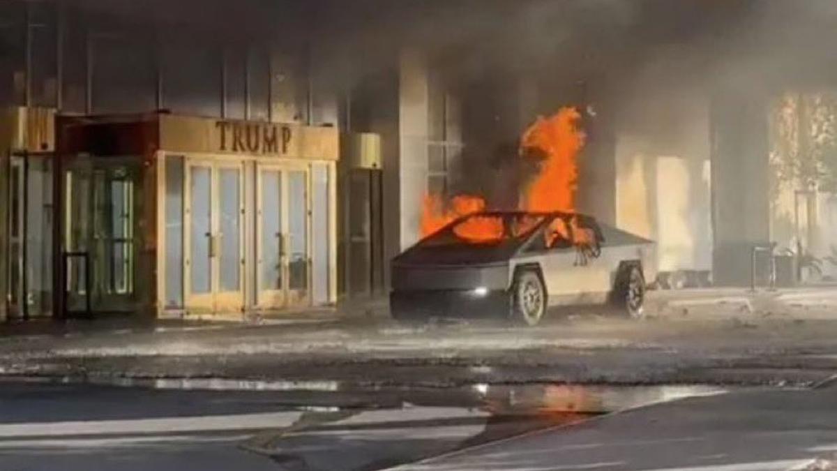 Un muerto y siete heridos tras explosionar una camioneta Tesla en el Hotel Trump de Las Vegas