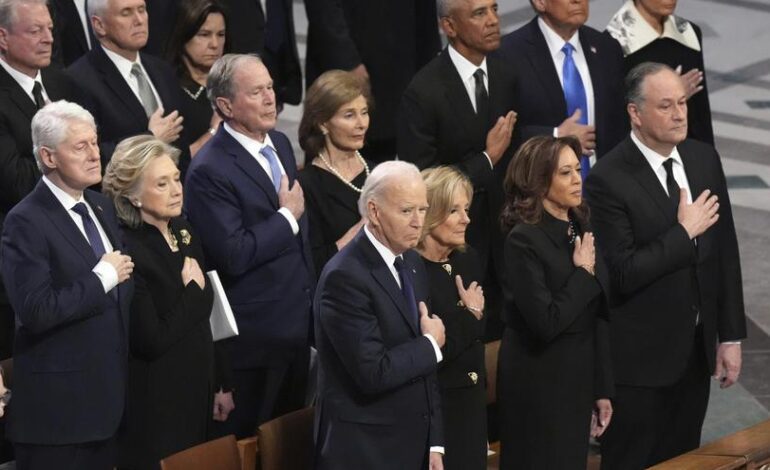 Todos los expresidentes vivos de EEUU en el funeral de Jimmy Carter