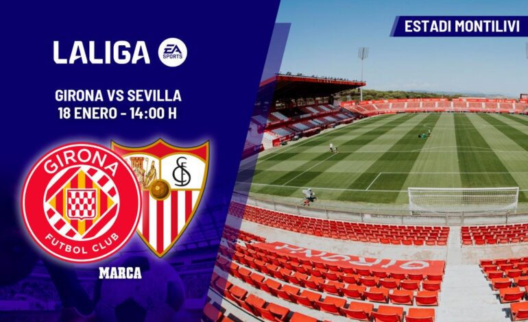 Girona – Sevilla: horario y dónde ver en TV el partido de LaLiga EA Sports