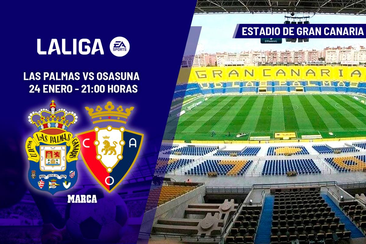 Las Palmas – Osasuna: horario y dónde ver en TV el partido de LaLiga EA Sports