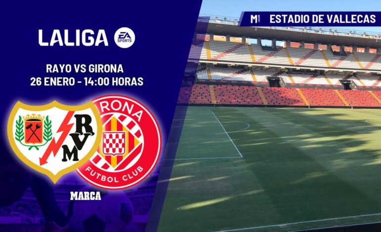 Rayo Vallecano – Girona: horario y dónde ver en TV el partido de LaLiga EA Sports