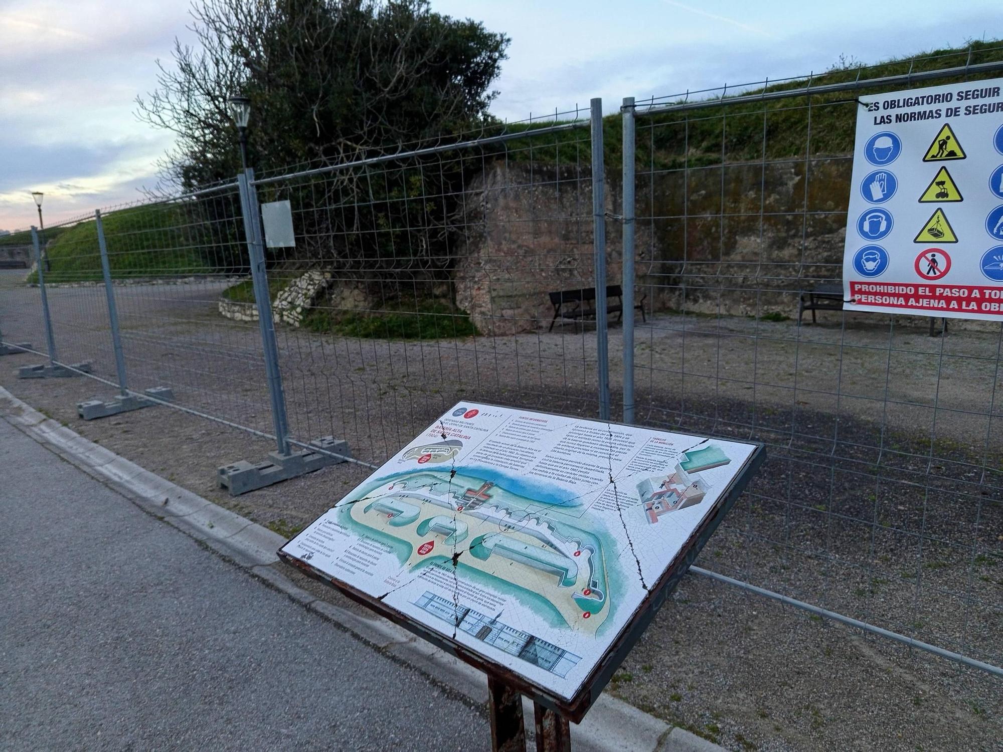 El cerro Santa Catalina, cercado para el inicio de las obras (en imágenes)