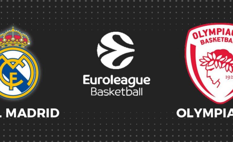 Real Madrid – Olympiacos, Euroliga de baloncesto en directo: resultado y estadísticas del partido en vivo