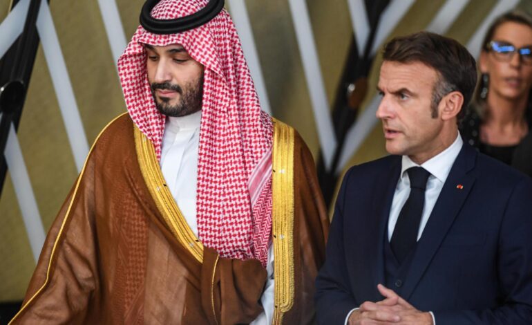 Macron y Bin Salman preparan una conferencia sobre la creación de un Estado palestino y otra sobre la situación en Siria