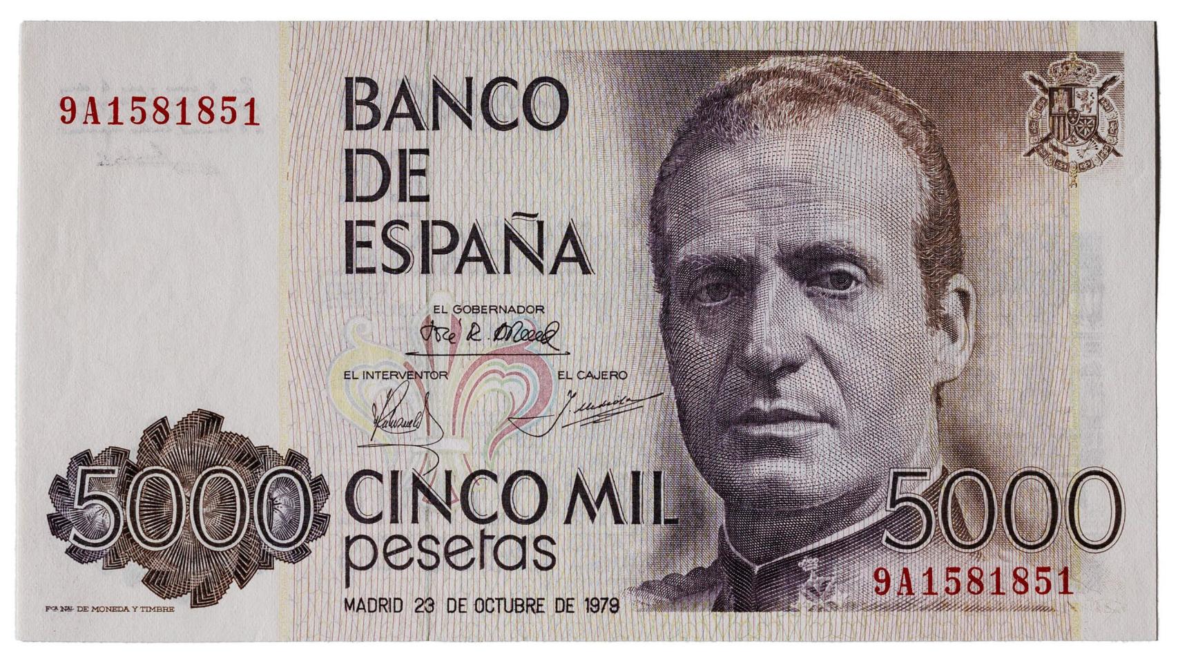 este es el valor actual de los billetes de 5.000 y 10.000 pesetas de Juan Carlos I