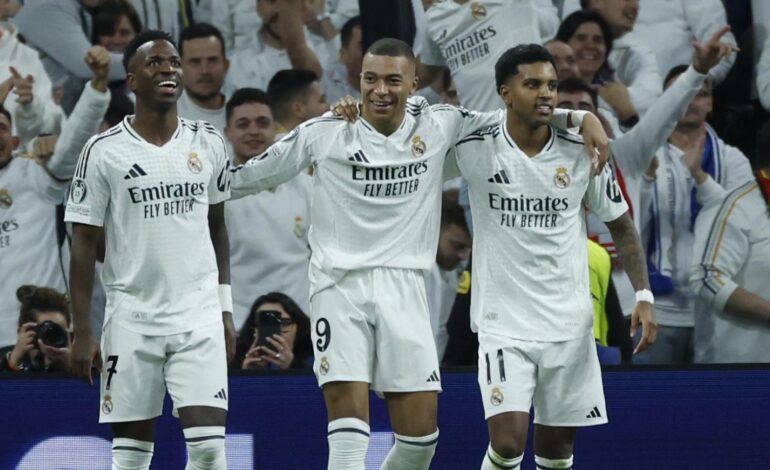 El Real Madrid se da un atracón de goles contra el Salzburgo para soñar con ahorrarse el playoff de la nueva Champions