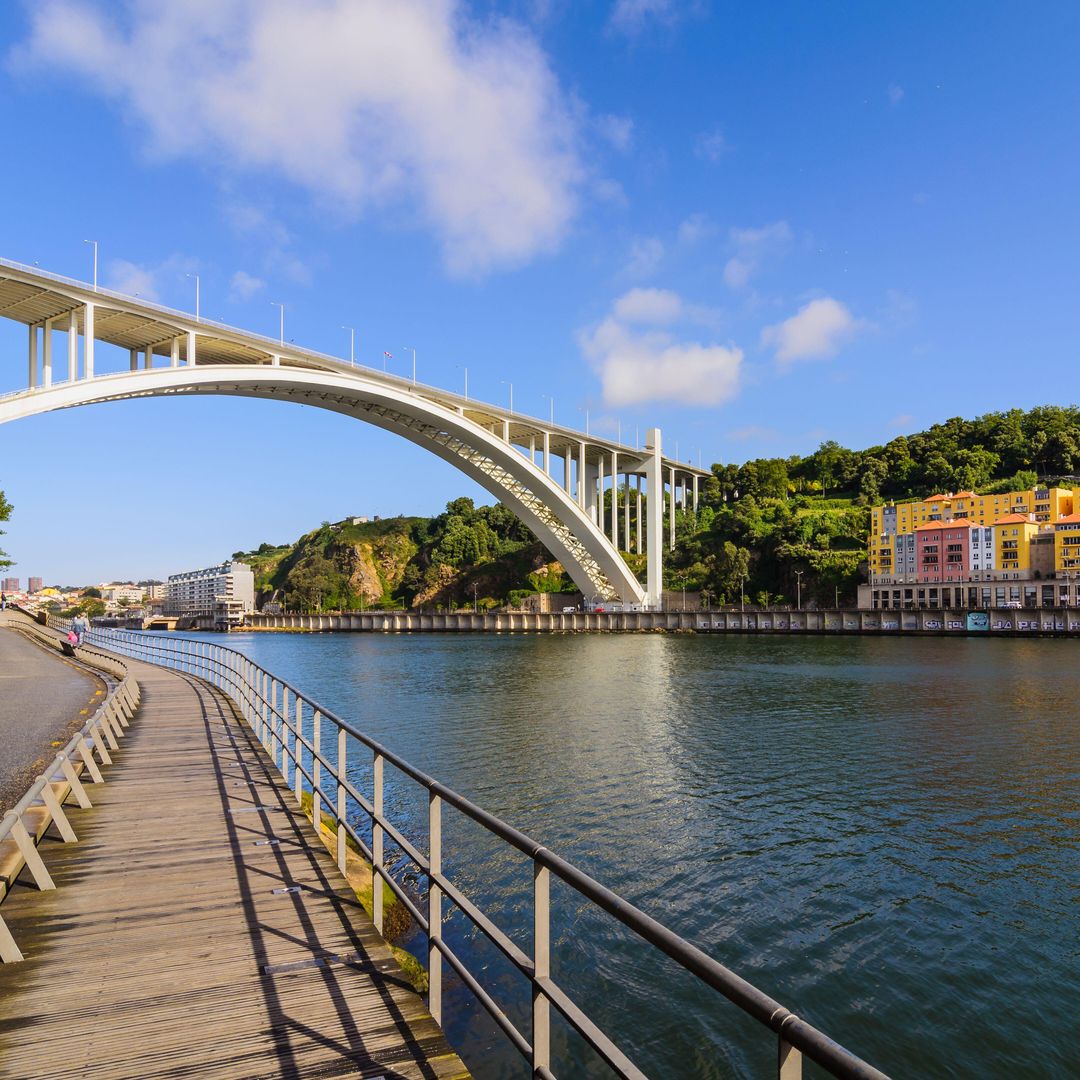 Puente de Arrábida entre Vila Nova de Gaia y Oporto.