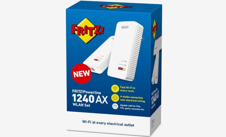 FRITZ!Powerline 1240 AX, Internet de alto rendimiento en cualquier lugar