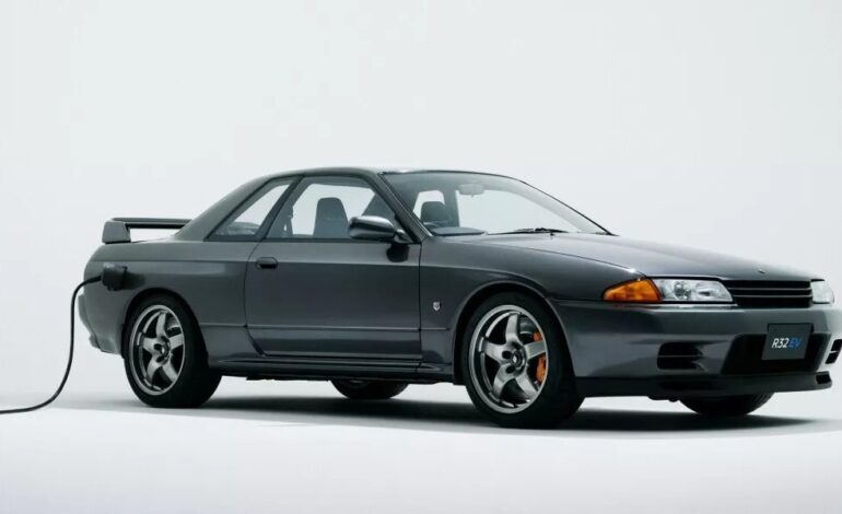 un GT-R R32 convertido en eléctrico