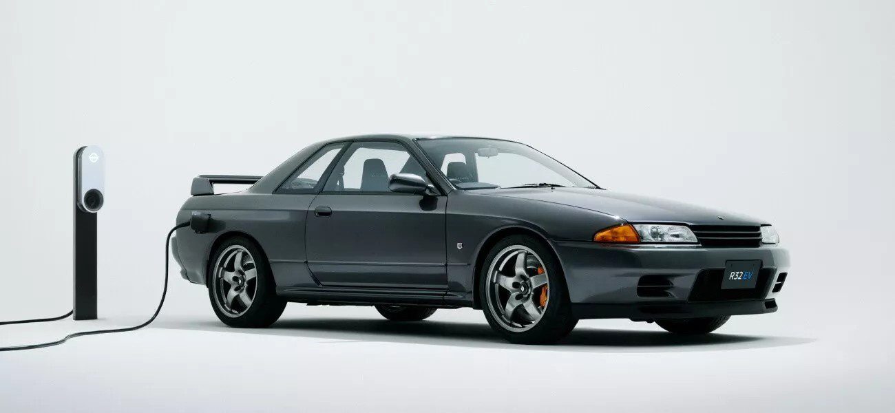 un GT-R R32 convertido en eléctrico