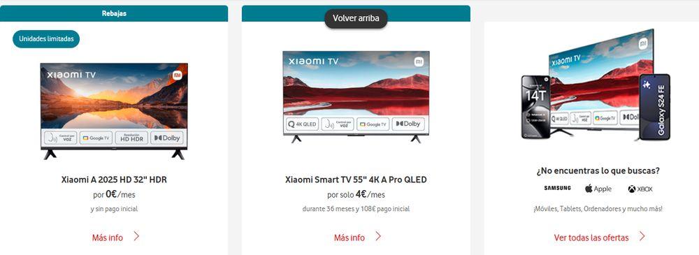 Vodafone regala televisores inteligentes en enero de 2025