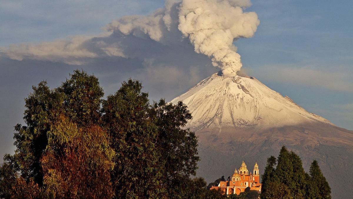 Imagen del volcán Popocatépetl