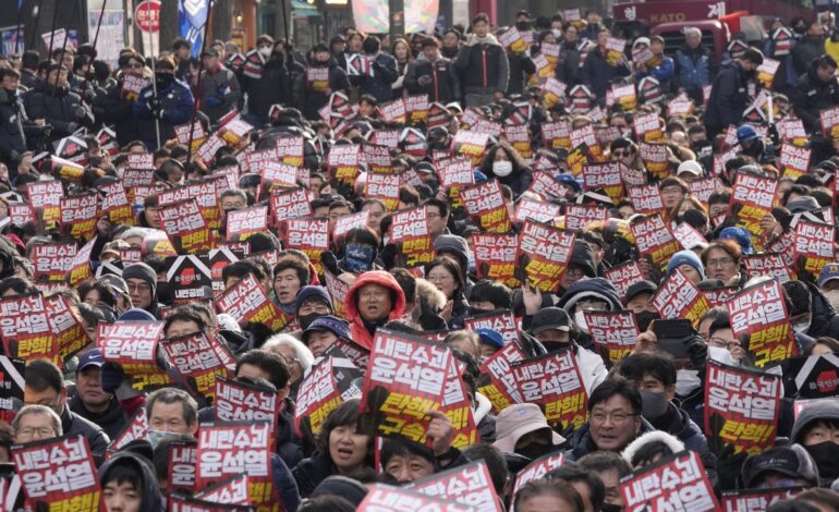 protestas e incertidumbre por la detención de Yoon