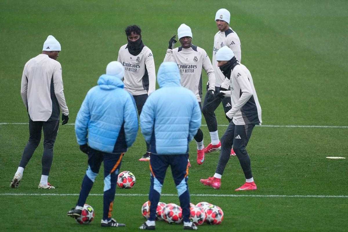 Entrenamiento del Real Madrid, previo al partido contra el RB Salzburgo de Champions.