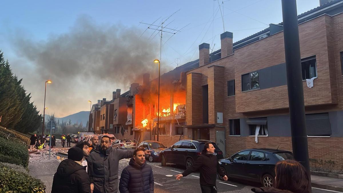 Registrada una gran explosión por una fuga de gas en un edificio de viviendas de Navarra