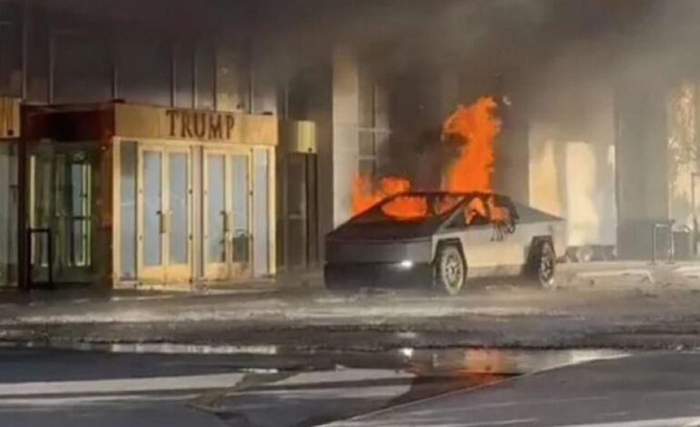 Un muerto y siete heridos tras explosionar una camioneta Tesla en el Hotel Trump de Las Vegas