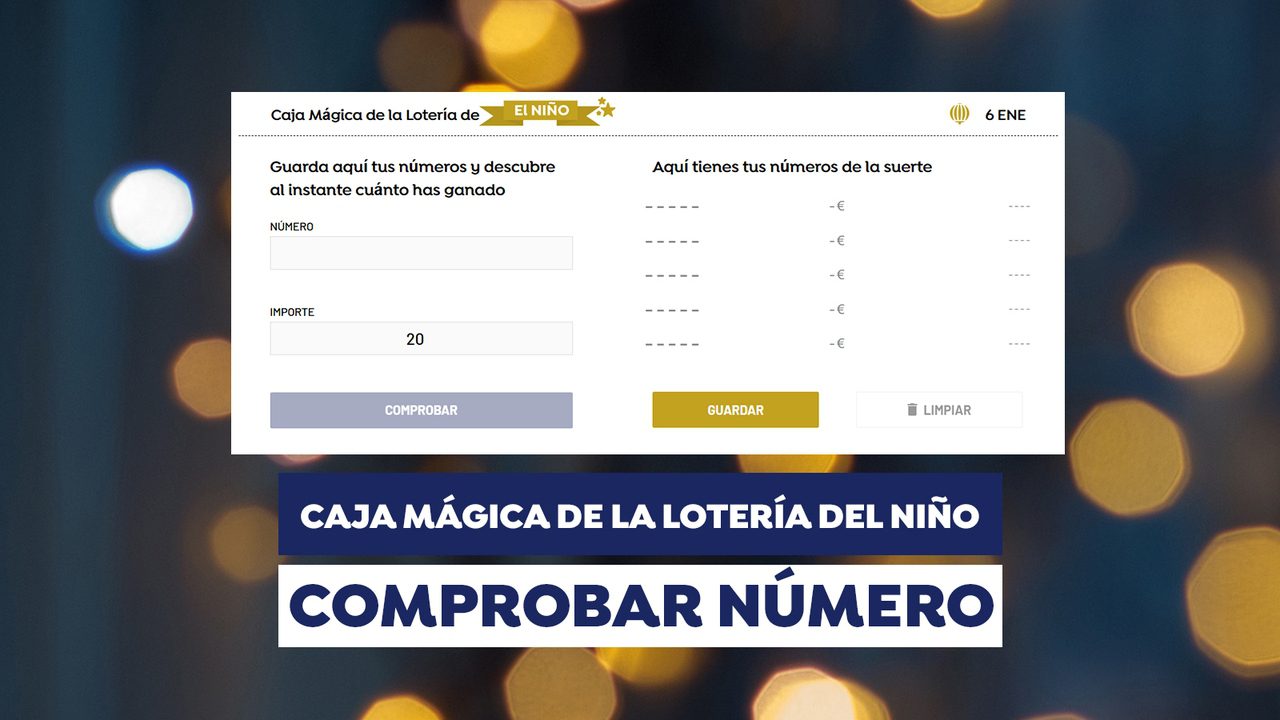 guarda tus décimos para el sorteo del lunes 6 de enero y comprueba si están premiados