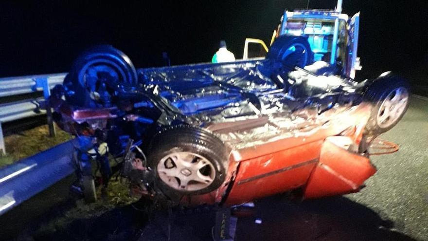 ACCIDENTE EL FRANCO | Una mujer resulta herida en un accidente de tráfico en la Autovía del Cantábrico a la altura de El Franco