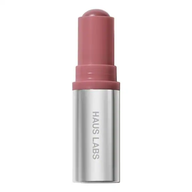 Haus Labs Color Fuse Longwear Glassy Lip + Cheek Balm Blush Stick - Rubor en crema.