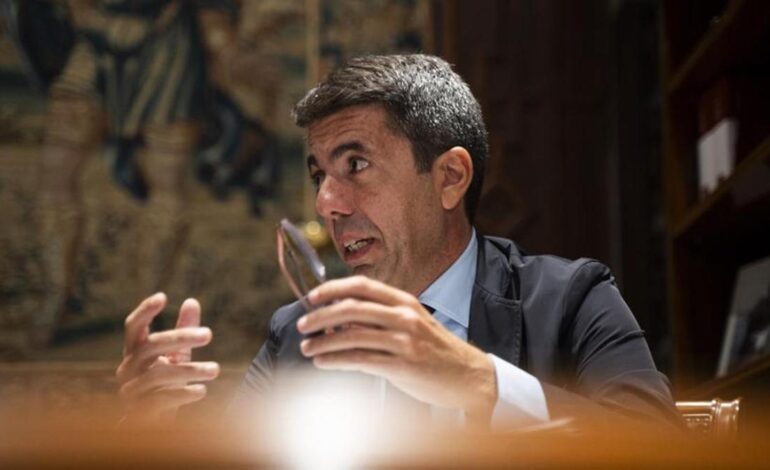 Mazón exige al Gobierno «impuestos cero» para los afectados de la DANA