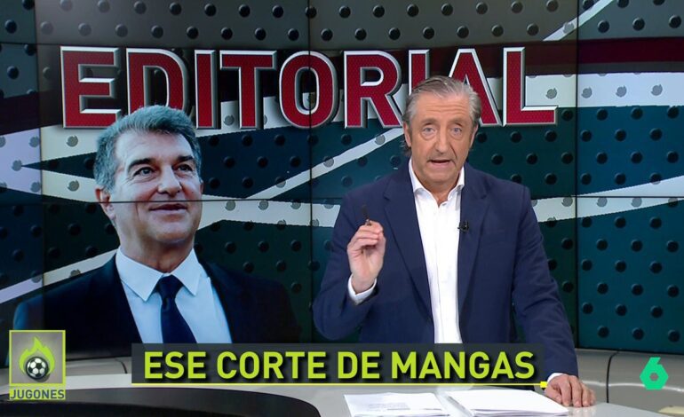 La tajante opinión de Josep Pedrerol sobre el corte de mangas de Joan Laporta