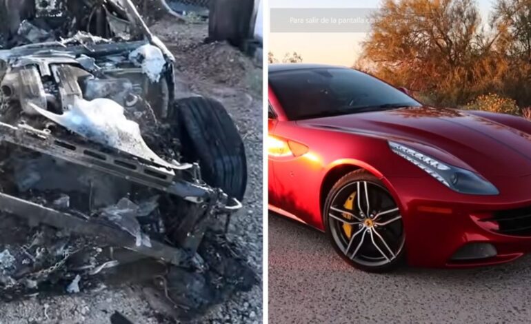 La reacción de estos ‘youtubers’ al recoger un amasijo de hierros en vez del Ferrari FF que habían puesto en alquiler