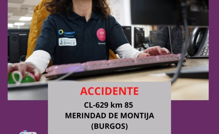 Un fallecido y 5 heridos en una colisión en la CL-629 en Merindad de Montija (Burgos)