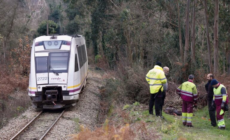 Retiran la máquina que descarriló en Foz (Lugo) tras atropellar a unos caballos