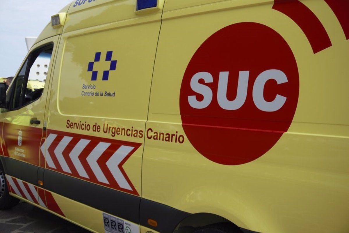 Heridas cuatro personas tras la colisión de dos vehículos con el vuelco e incendio de uno de ellos en Gran Canaria