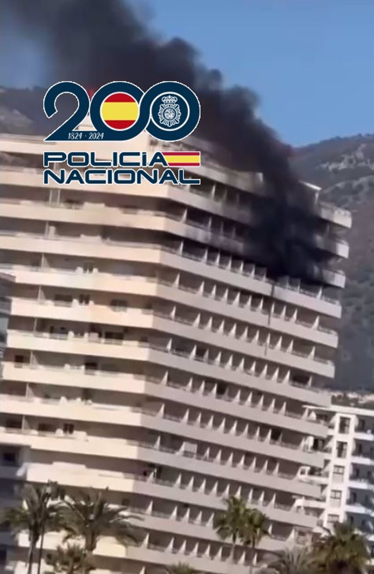 Detenido un huésped de un hotel de Fuengirola (Málaga) por provocar un incendio en una habitación