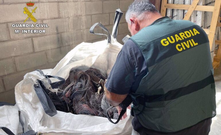 La Guardia Civil desmantela a un grupo criminal itinerante dedicado al robo de cobre