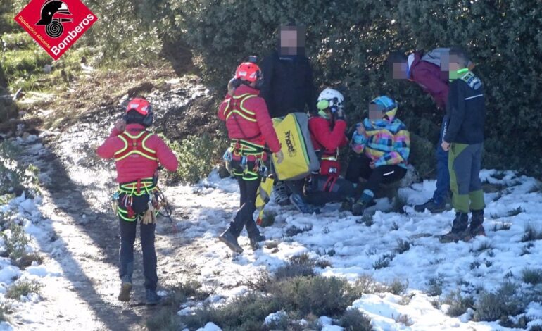 Rescatada tras romperse el tobillo en la umbría de Montcabrer