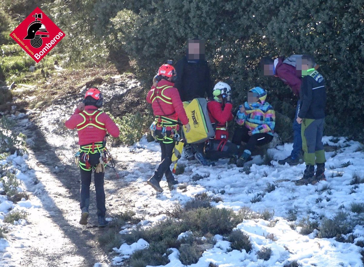 Rescatada tras romperse el tobillo en la umbría de Montcabrer