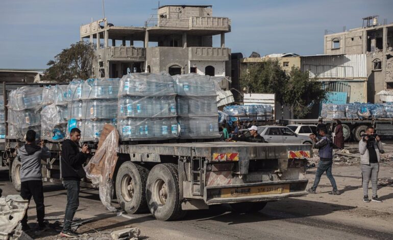 Llegan más de 630 camiones de ayuda humanitaria a la Franja de Gaza