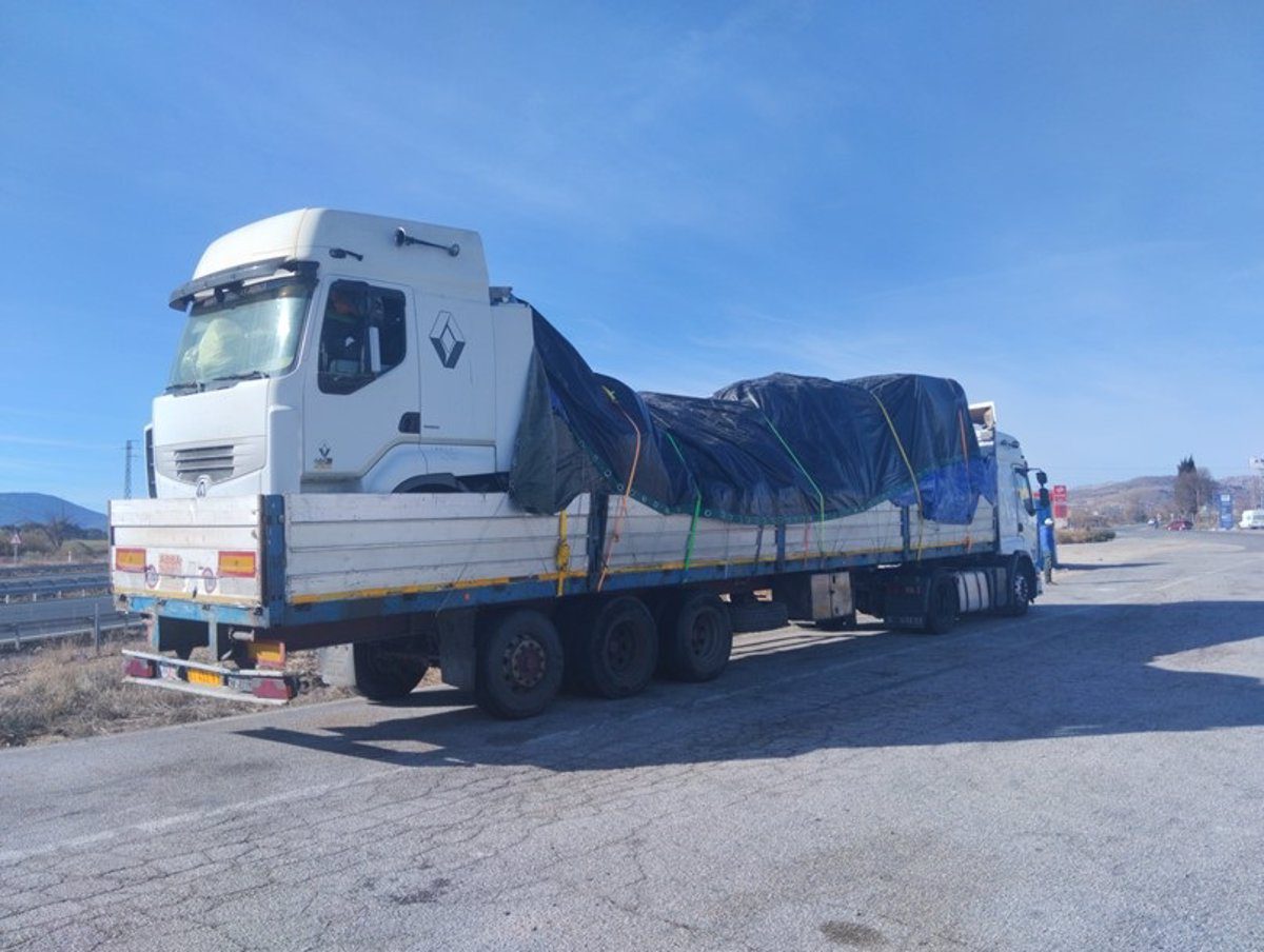 Interceptado en Granada un camión italiano realizando transporte internacional de mercancía sin autorización