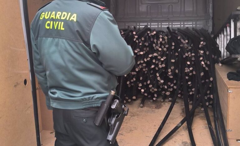 Siete detenidos en Córdoba tras robar 4.800 kilos de cable de cobre en Zamora y Salamanca