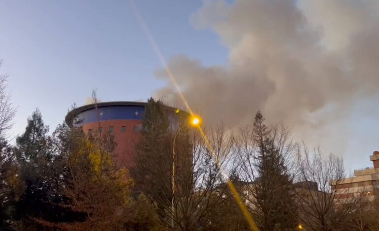 Se incendia el planetario de Pamplona