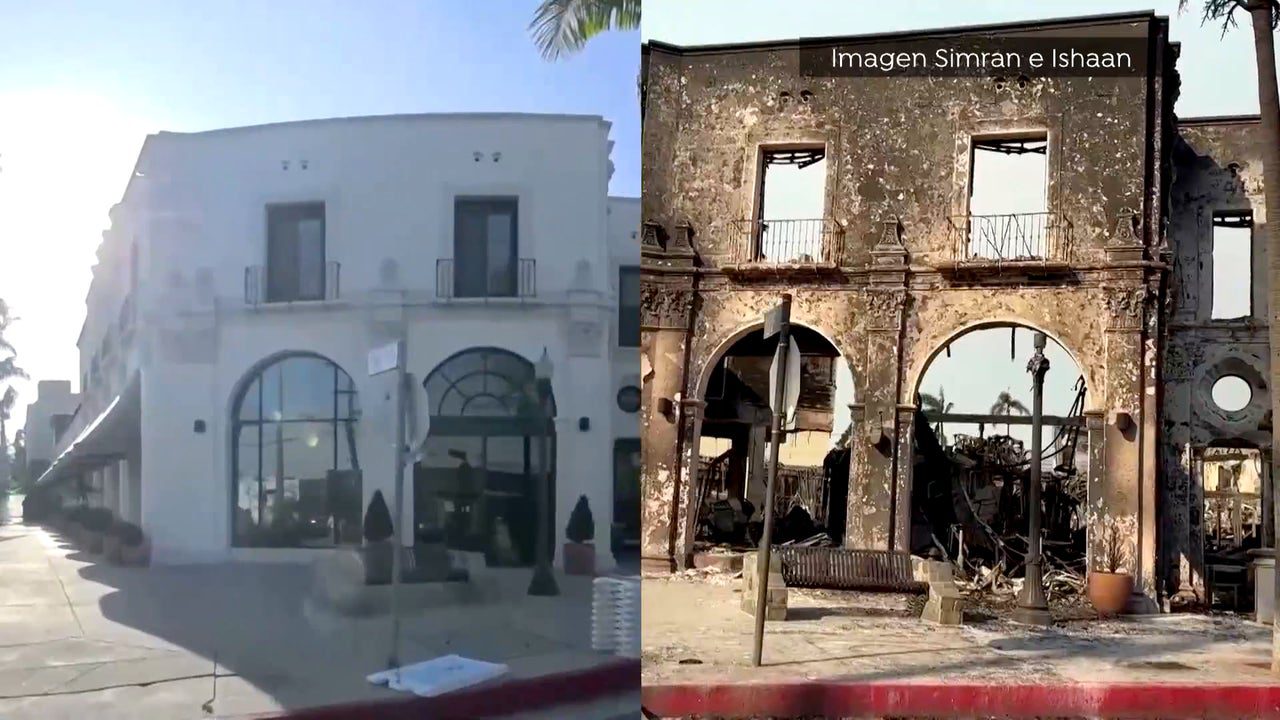 El antes y el después de los devastadores incendios de California en Los Ángeles