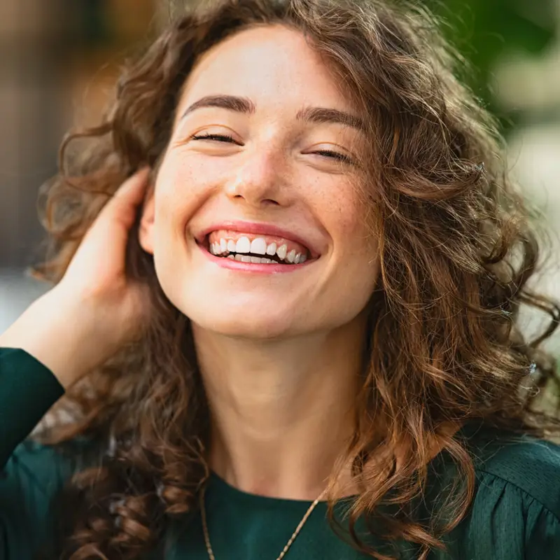 mujer feliz